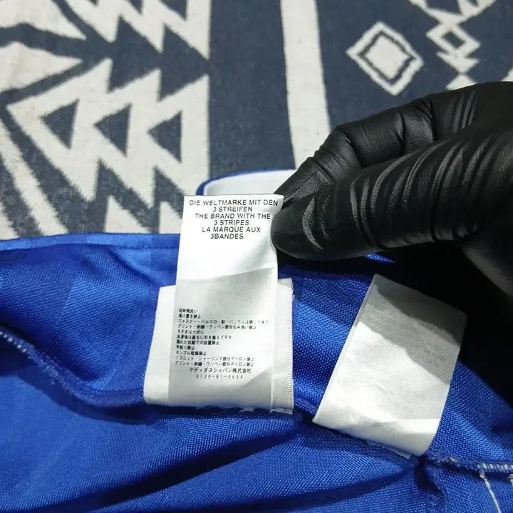 [BUNJANG] Adidas 00s Blue White Striped Pattern Raglan Shirt / 나이키 화이트 네이비 네온오렌지 배색 스우시 로고 라이닝 레글런 루즈핏