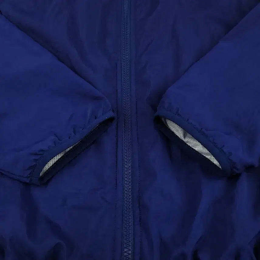 [BUNJANG] Adidas 00s Blue White Striped Pattern Raglan Shirt / 나이키 화이트 네이비 네온오렌지 배색 스우시 로고 라이닝 레글런 루즈핏