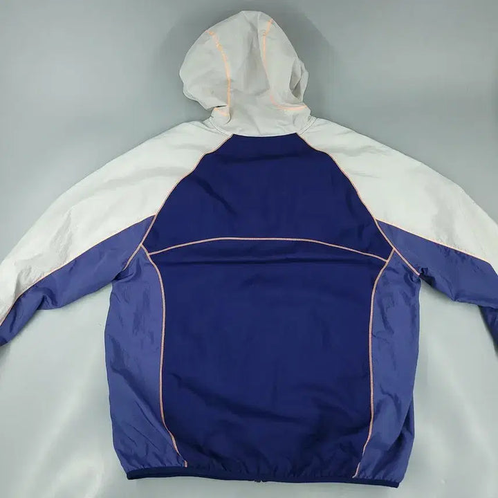 [BUNJANG] Adidas 00s Blue White Striped Pattern Raglan Shirt / 나이키 화이트 네이비 네온오렌지 배색 스우시 로고 라이닝 레글런 루즈핏