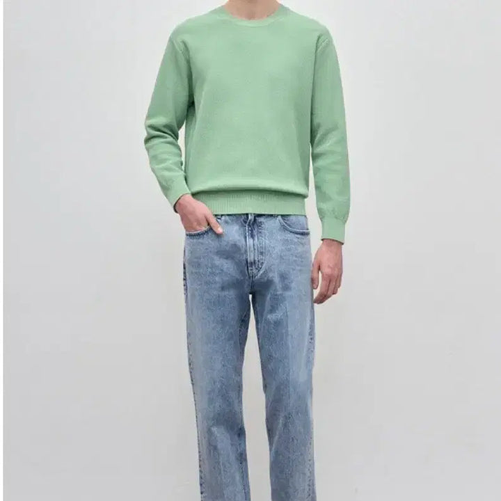 [BUNJANG] 타임옴므 워시드 연청 데님(24SS) / 타임옴므 워시드 연청 데님(24SS)