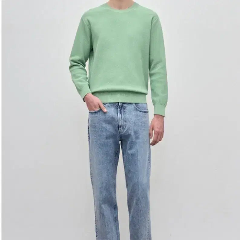 [BUNJANG] 타임옴므 워시드 연청 데님(24SS) / 타임옴므 워시드 연청 데님(24SS)