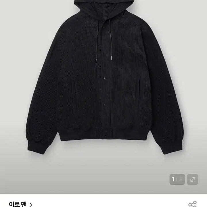 [BUNJANG] Iro Man Ombelines Pleated Hooded Jumper / 이로 맨 Ombelines 플리츠 후드 점퍼