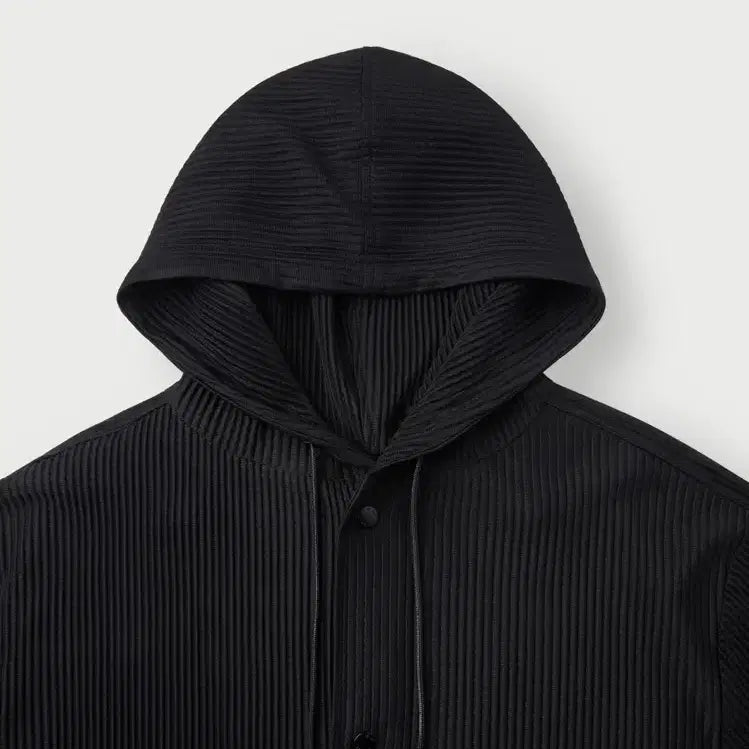 [BUNJANG] Iro Man Ombelines Pleated Hooded Jumper / 이로 맨 Ombelines 플리츠 후드 점퍼