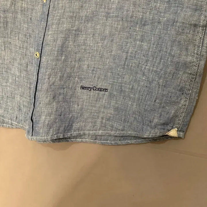 [SOLD OUT] L 헨리코튼 이탈리안 슬림핏 린넨 반팔 셔츠 남방