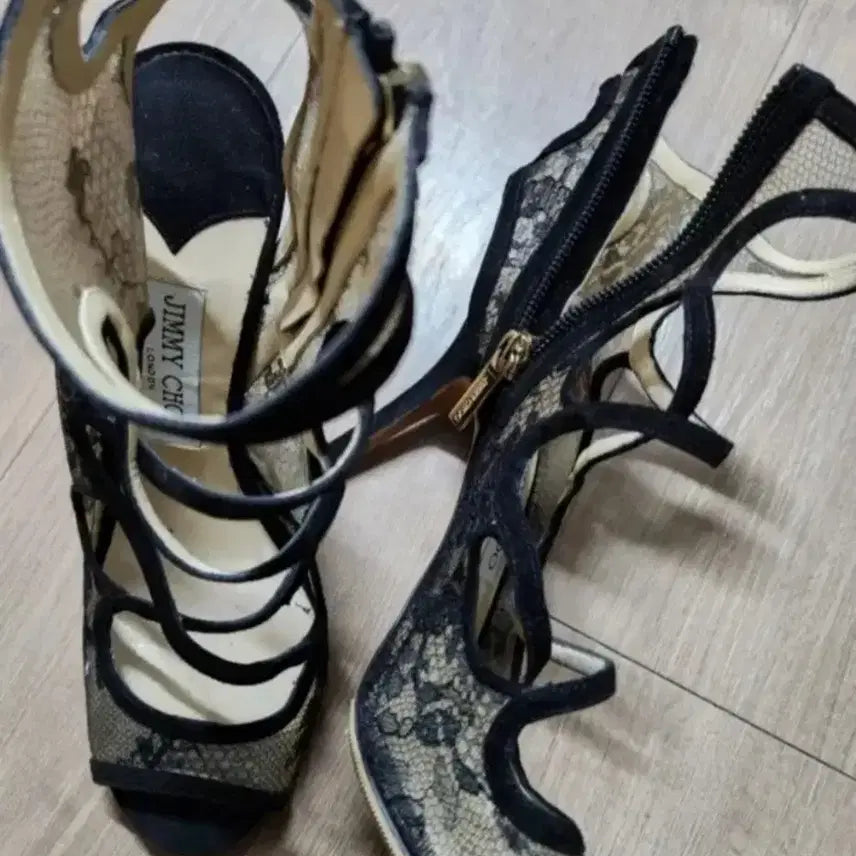 [BUNJANG] Jimmy Choo Lace High Heels Size 38 / 새상품급 /지미추[정품]/레이스 하이힐/38