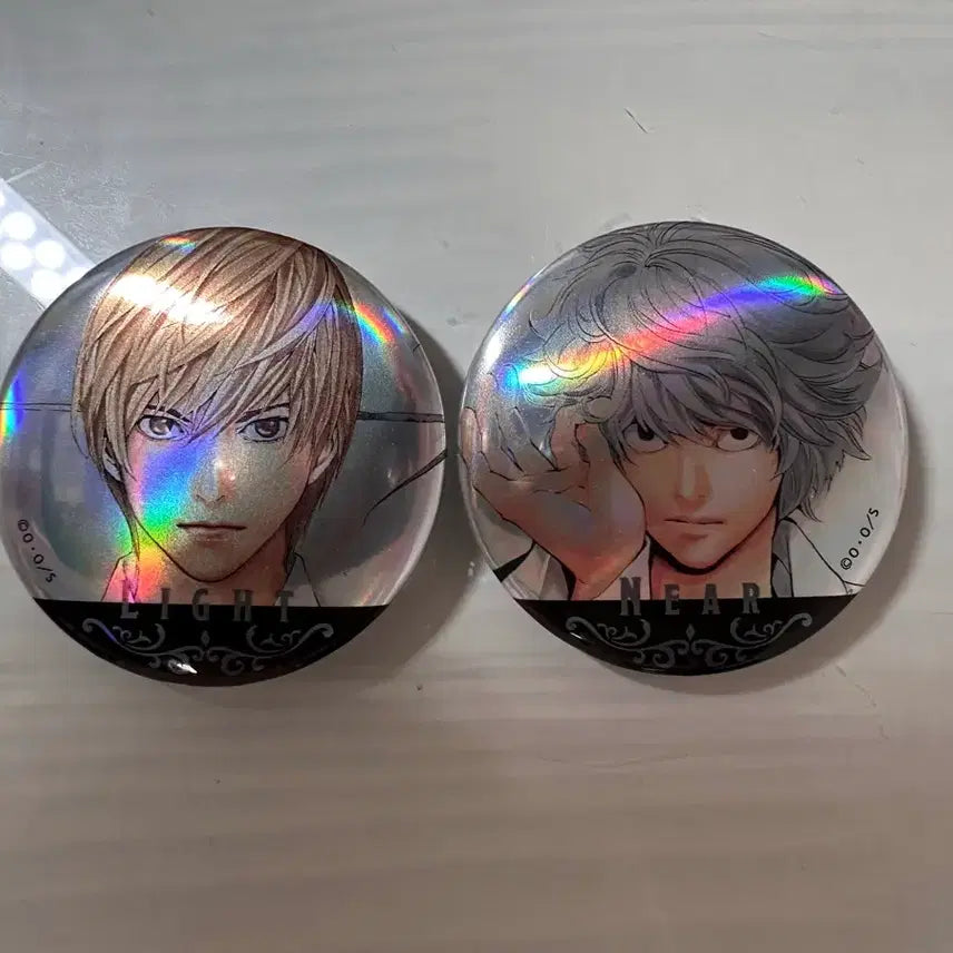 [BUNJANG] Death Note Light Yagami &amp; Near Can Badge Bundle Set / 데스노트 야가미 라이토 니아 캔뱃지 일괄판매