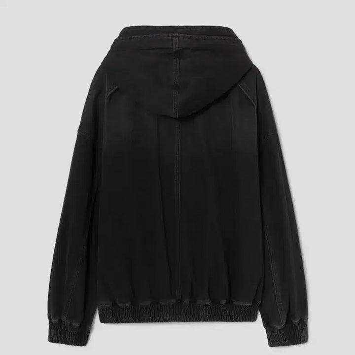 [BUNJANG] Juun.J Denim Double Layered Hooded Zip-up - Ash / 준지 데님 더블 레이어드 후드 집업 - 애쉬