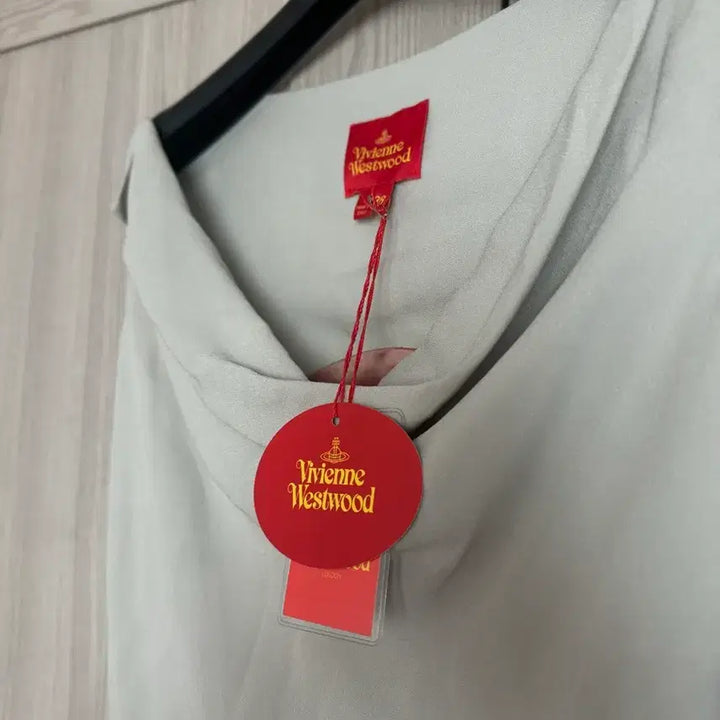 [BUNJANG] Vivienne Westwood Drape Dress - Light Gray - Size 38 / 비비안웨스트우드 여성 연그레이 드레이프 드레스 38