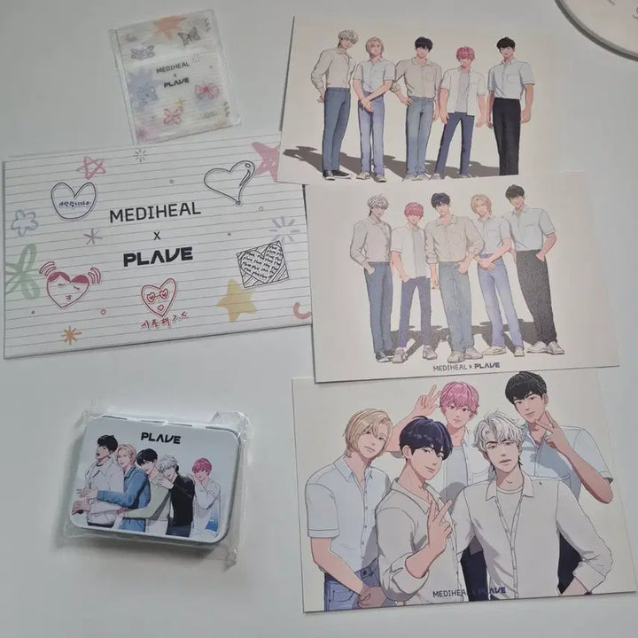 [BUNJANG] PLAVE Mediheal Postcard and Tin Case Bundle Set / 플레이브 메디힐 엽서,틴케이스 일괄