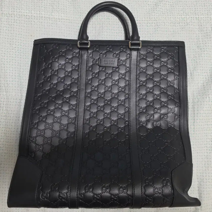 [BUNJANG] Gucci Sima Leather Black Tote Bag / 구찌 시마 레더 블랙 토트백