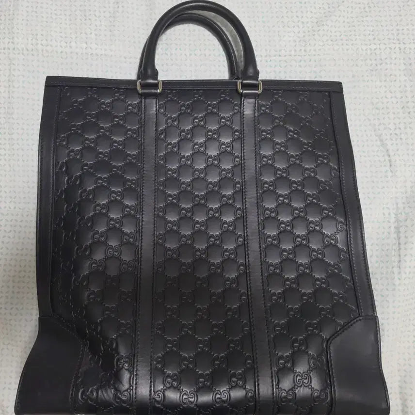 [BUNJANG] Gucci Sima Leather Black Tote Bag / 구찌 시마 레더 블랙 토트백