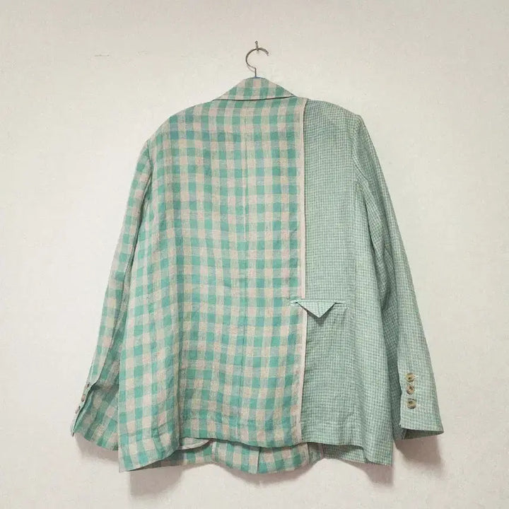 [BUNJANG] ZTCK Check Pattern Linen Jacket / ZTCK 체크패턴 마자켓(66~)