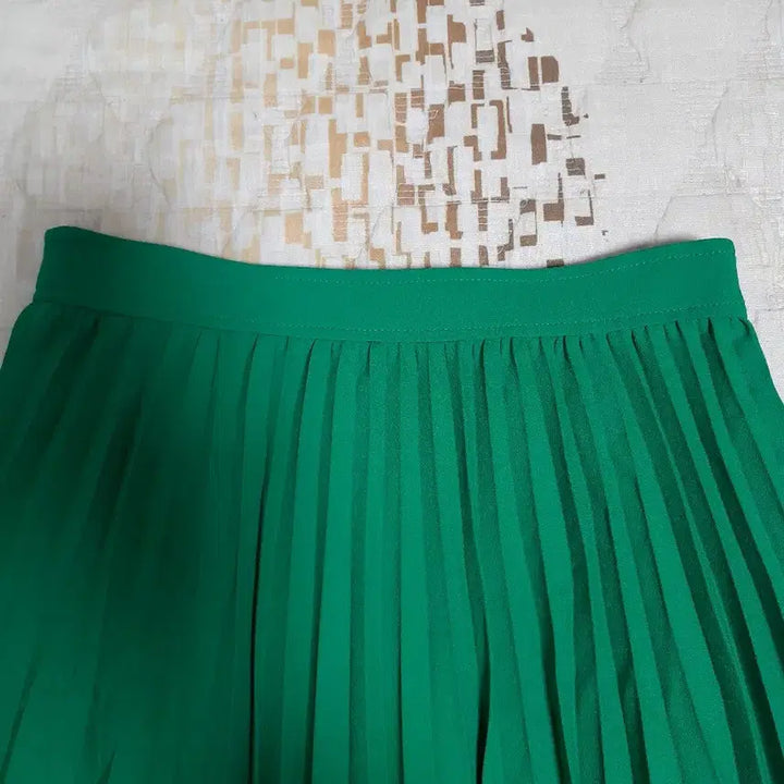 [BUNJANG] Mojo.S.F Green Pleated Skirt Size 66 / [모조에스핀] 초록색 플리츠 스커트 66
