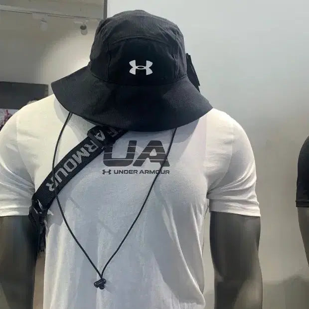 [BUNJANG] Under Armour Black Bucket Hat / 언더아머 블랙 벙거지 모자