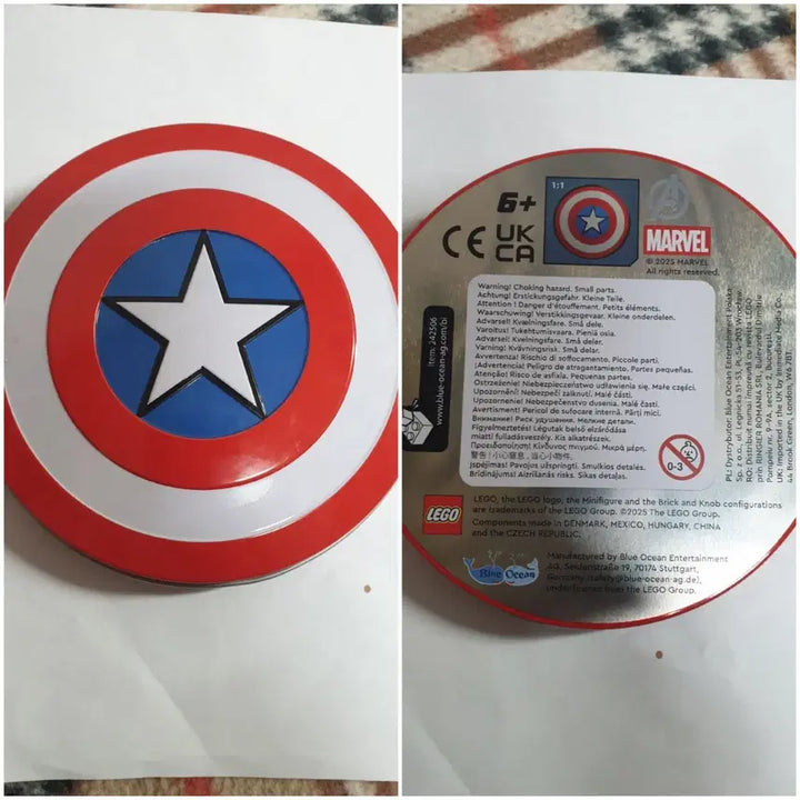 [BUNJANG] LEGO Marvel Captain America Shield Tin Case New / 레고 마블 캡틴아메리카2 방패형 틴케이스 새상품