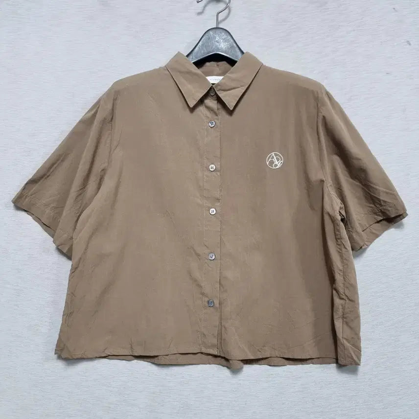 [BUNJANG] Unspecified Crop Short-Sleeve Shirt / 피그먼트 크롭 반팔 남방 여55 ㅡ0330