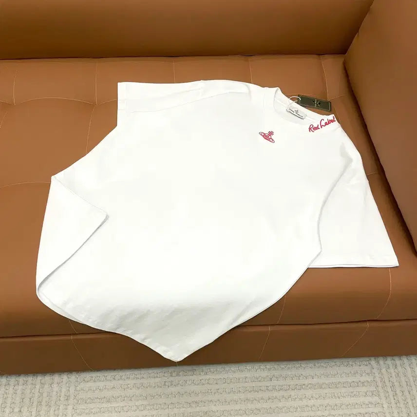 [BUNJANG] Vivienne Westwood Small Logo Embroidered T-shirt / 비비안 웨스트우드  반발티  블랙  화이트  스몰로고 자수  여름
