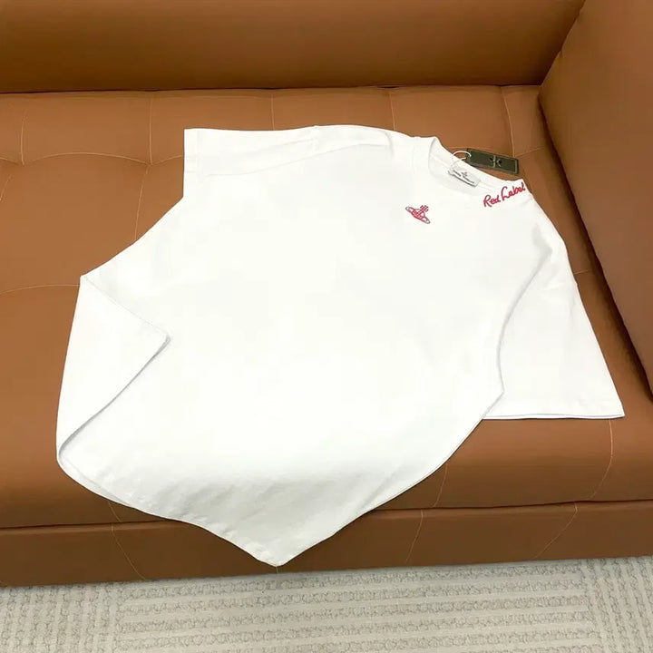 [BUNJANG] Vivienne Westwood Small Logo Embroidered T-shirt / 비비안 웨스트우드  반발티  블랙  화이트  스몰로고 자수  여름