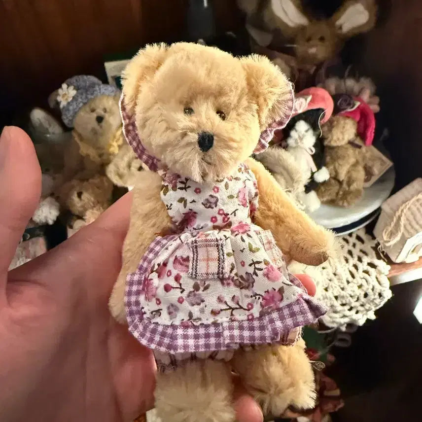 [BUNJANG] Boys Bear Floral Mini Dress Bear Doll / 보이즈베어 미니 꽃무늬 원피스 곰인형
