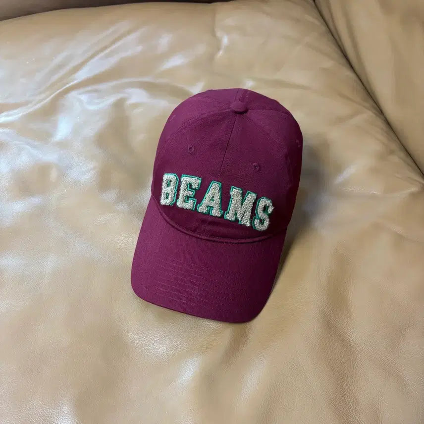 [BUNJANG] Beams 6-Panel Washed Burgundy Cap / Beams 빔스 빔즈 6패널 볼캡 모자 워시드 버건디