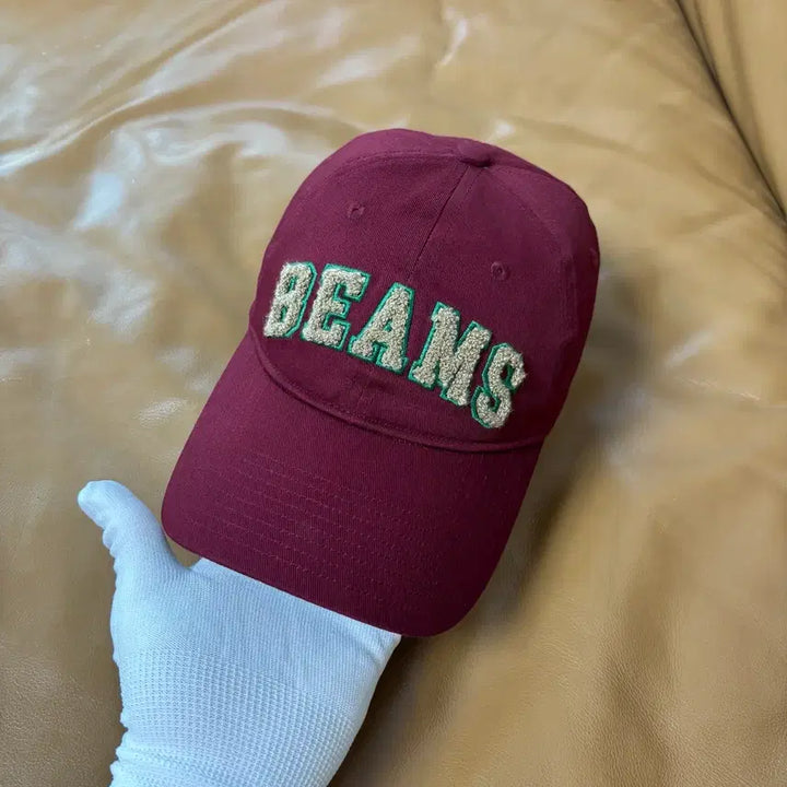 [BUNJANG] Beams 6-Panel Washed Burgundy Cap / Beams 빔스 빔즈 6패널 볼캡 모자 워시드 버건디