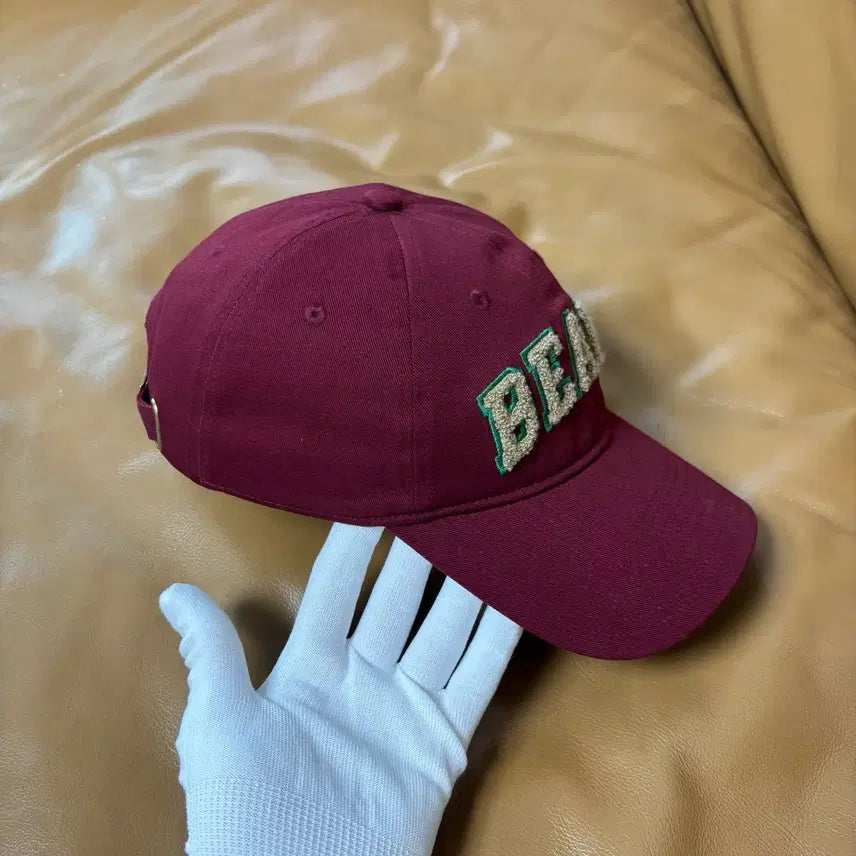 [BUNJANG] Beams 6-Panel Washed Burgundy Cap / Beams 빔스 빔즈 6패널 볼캡 모자 워시드 버건디