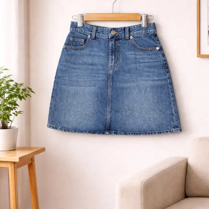 [BUNJANG] Topten Denim Mini Skirt / 탑텐 데님 면 미니 스커트 청치마 M28사이즈 55-66 정도