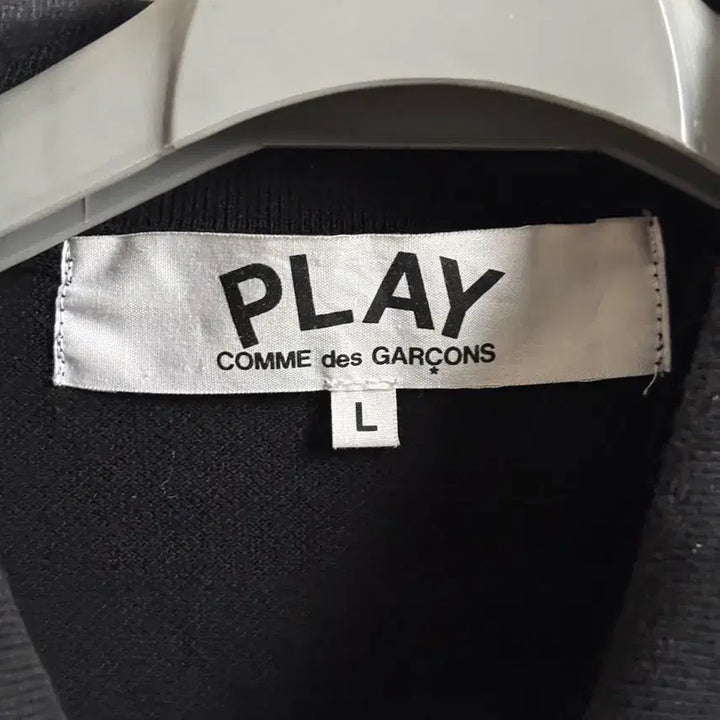 [BUNJANG] Comme des Garcons Play Black Polo Shirt (L) / 꼼데가르송 플레이 블랙 반팔 카라티 (L)