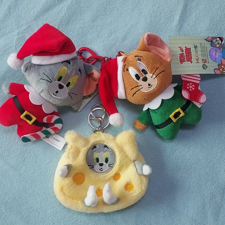 [BUNJANG] Tom and Jerry Christmas Edition Keyring &amp; Cheesecake Pouch / 크리스마스 톰과제리  정품키링 &amp; 치즈케잌크 파우치