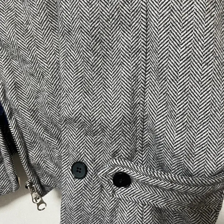 [BUNJANG] Herringbone Quilted Short Jacket - Grey Bomber Jumper / 헤링본 누빔 숏자켓 회색 봄버 점퍼