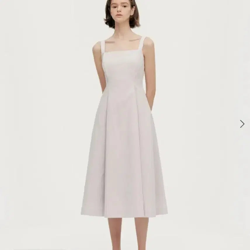 [BUNJANG] SIE Jane Square Line Dress (Raw Beige / M) / 시에(sie) 제인 스퀘어 라인 드레스 (로우 베이지 / M)