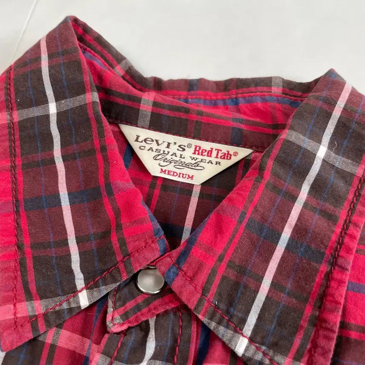 [SOLD OUT] 리바이스 빈티지 레드탭 빅요크 웨스턴 체크셔츠 펄스냅 M