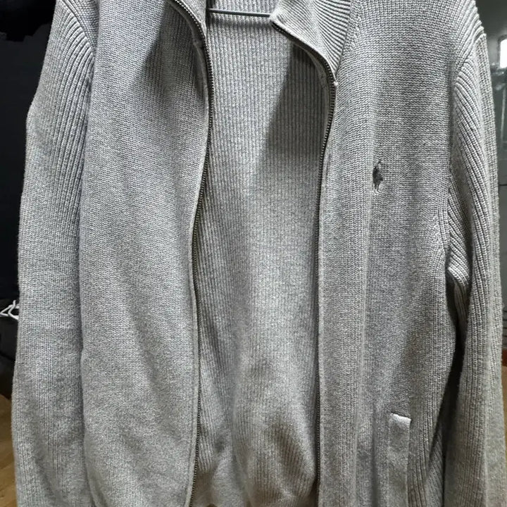 [BUNJANG] Polo Ralph Lauren Gray Knit Zip-up / 폴로 랄프로렌 그레이 니트 집업