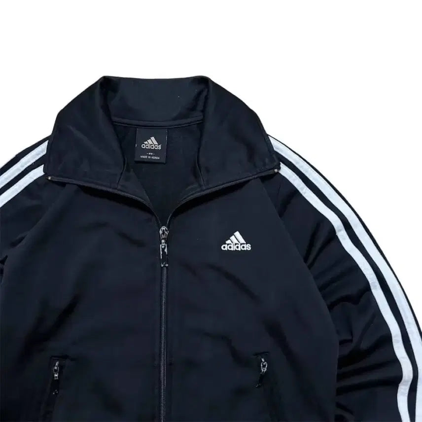 [BUNJANG] Adidas Essential Logo Deep Black Track Top Jersey / 아디다스 트랙탑 져지