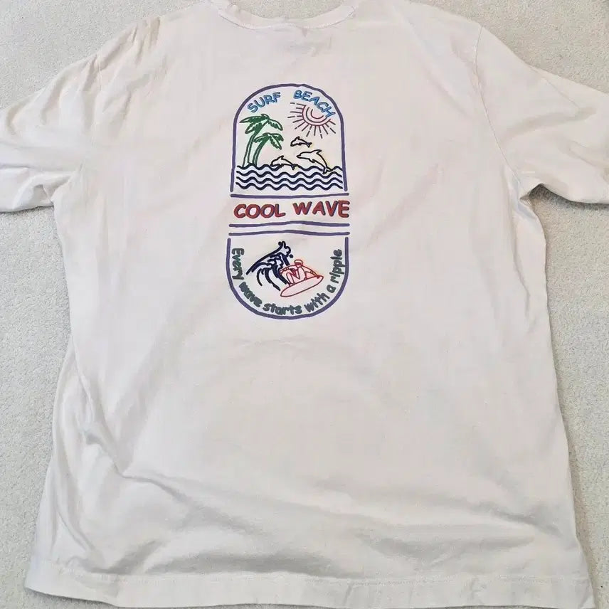 [BUNJANG] ZIOZIA White XXL Short Sleeve T-shirt / 반팔티 "ZIOZIA" 지오지아