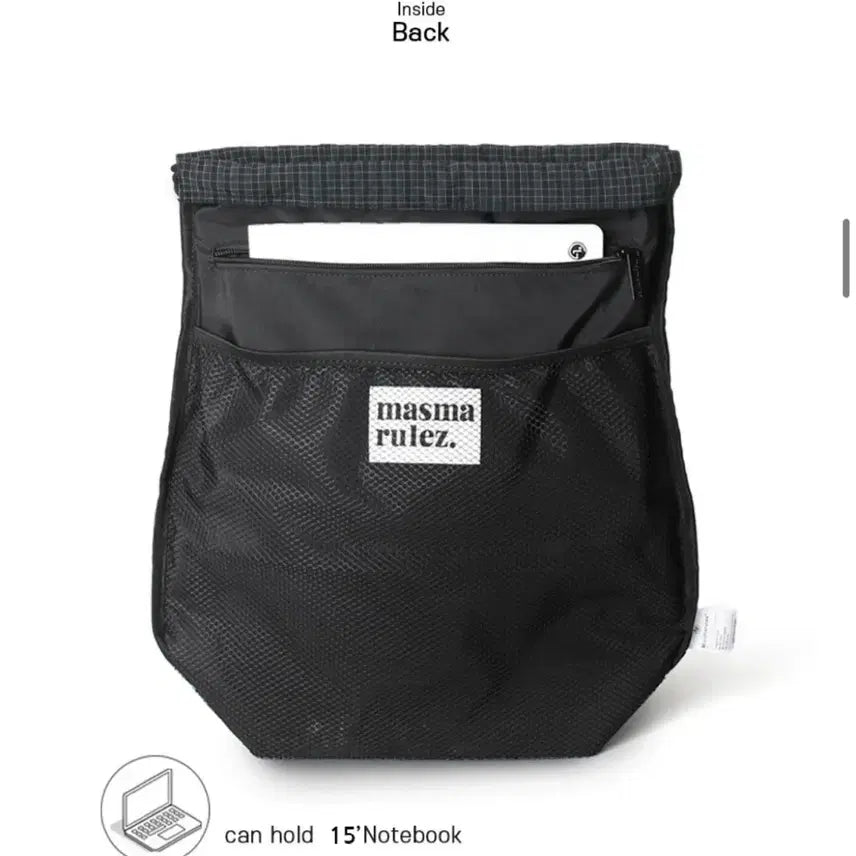 [BUNJANG] Masmarules Drawstring Backpack Navy / 마스마룰즈 드로우 스트링 백팩 짐색 네이비