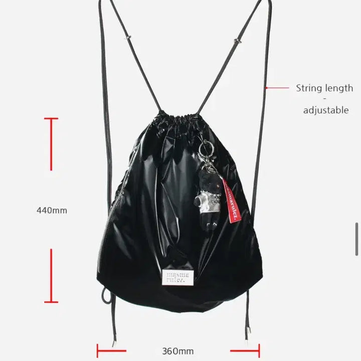 [BUNJANG] Masmarules Drawstring Backpack Navy / 마스마룰즈 드로우 스트링 백팩 짐색 네이비