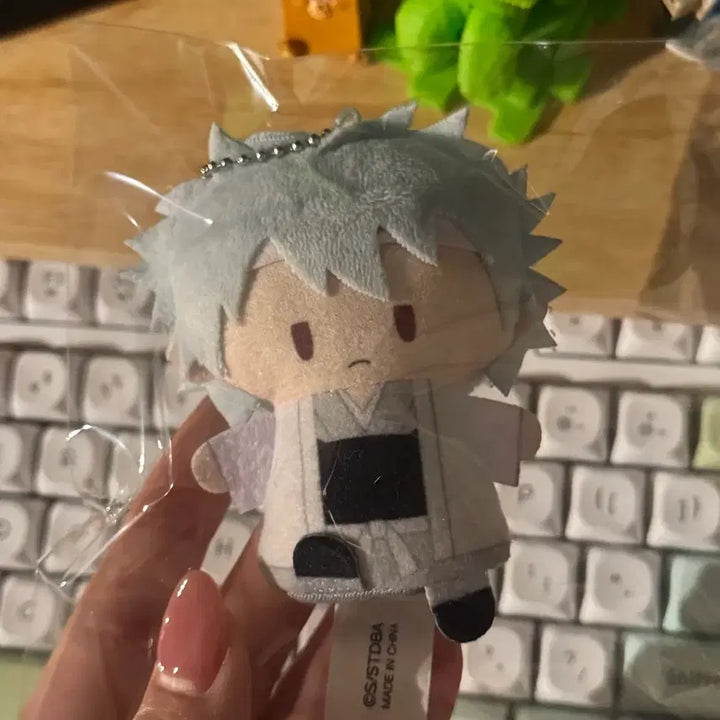 [BUNJANG] Gintama Gintoki White Yaksha Finger Puppet Keyring / 은혼 긴토키 백야차 파페라 손가락 인형 키링