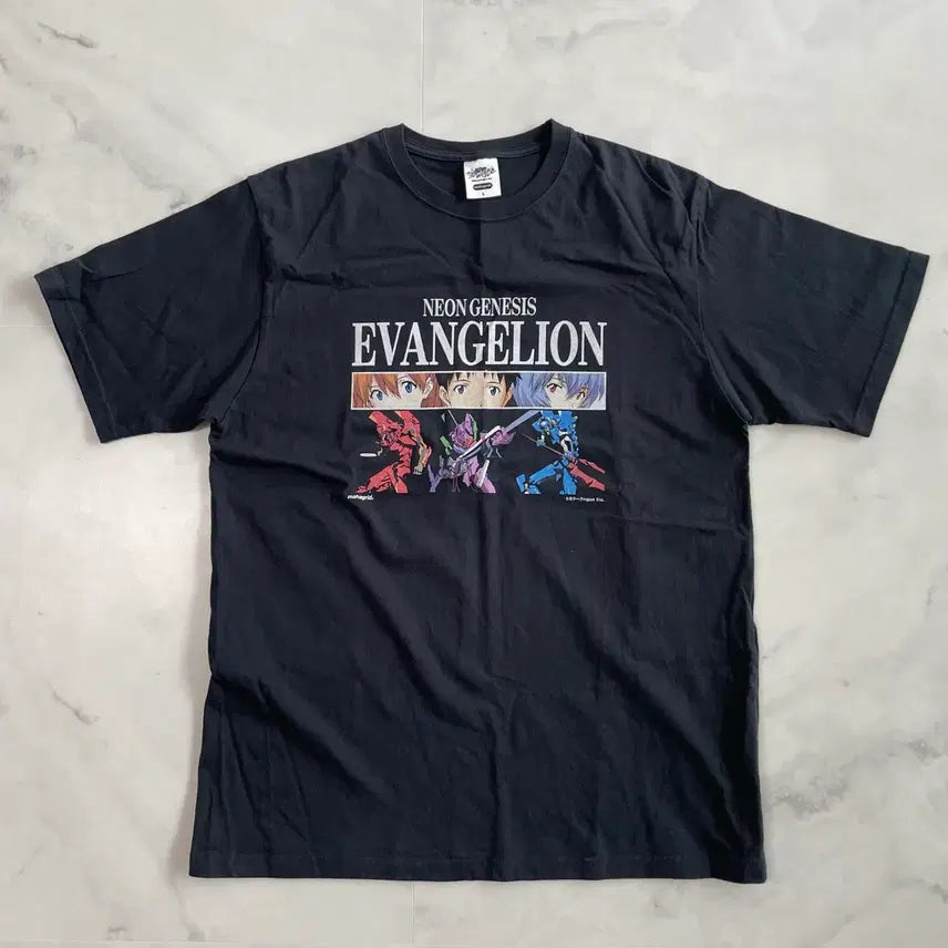 [SOLD OUT] 에반게리온 마하그리드 콜라보 반팔 티셔츠 블랙 L사이즈