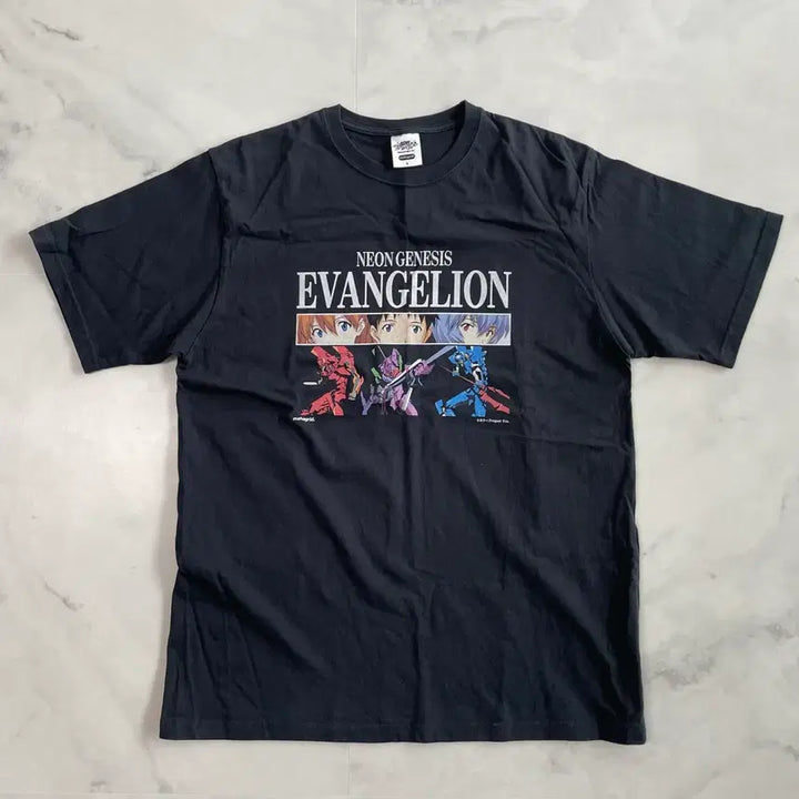 [SOLD OUT] 에반게리온 마하그리드 콜라보 반팔 티셔츠 블랙 L사이즈