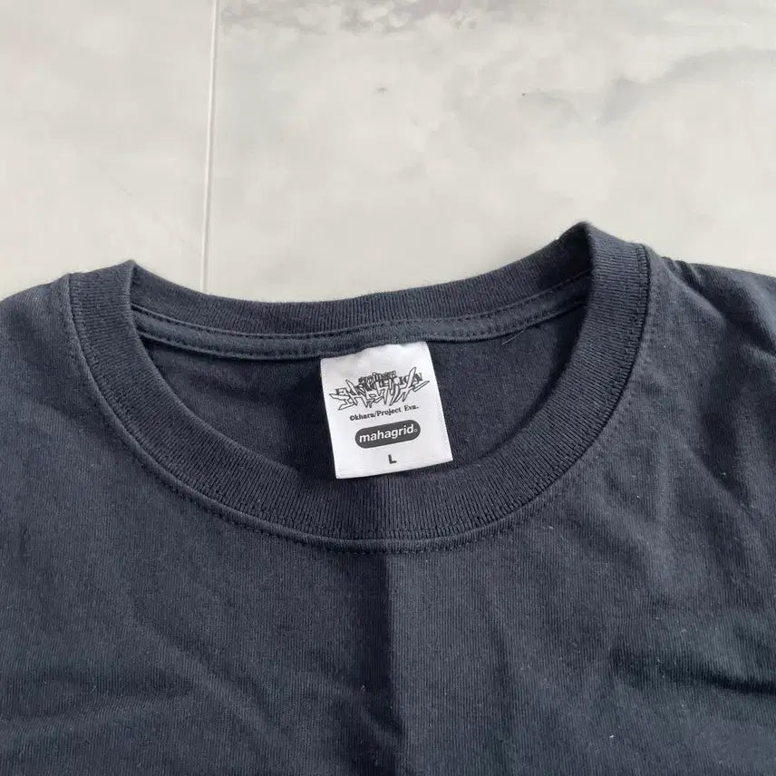 [SOLD OUT] 에반게리온 마하그리드 콜라보 반팔 티셔츠 블랙 L사이즈