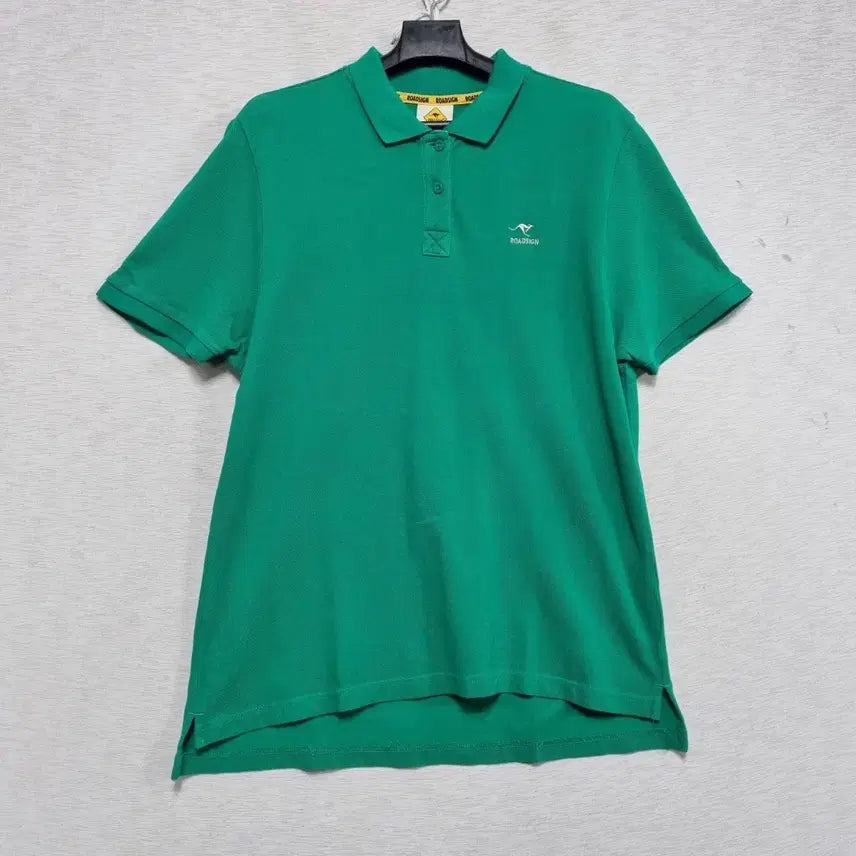 [BUNJANG] Road Sign Emerald Green Collared T-Shirt (Women&