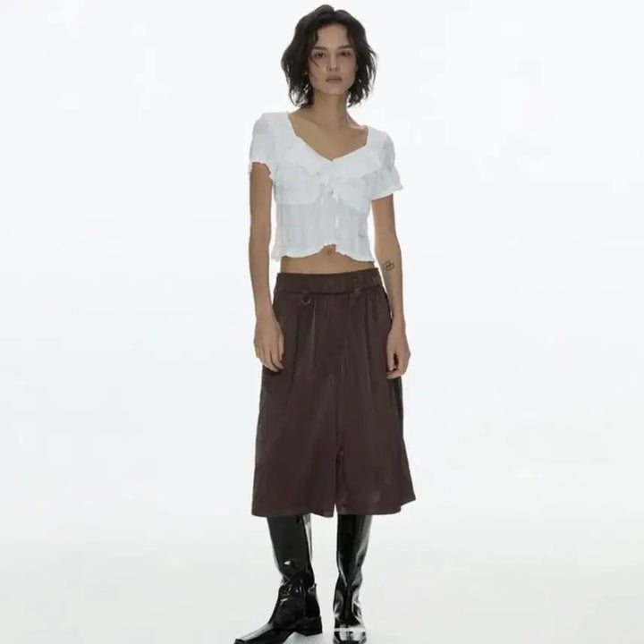 [BUNJANG] Willowmoon Satin Lace Track Shorts Brown S / 밀로우먼 사틴 레이스 트랙 쇼츠 브라운 s