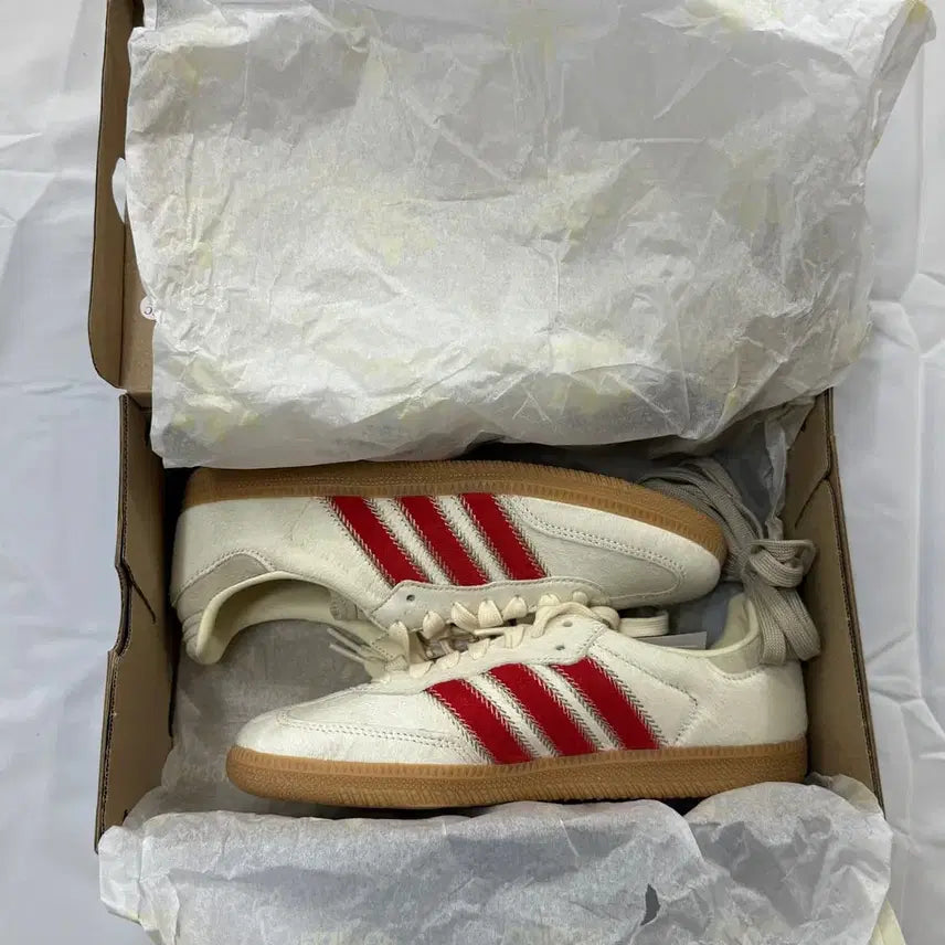 [BUNJANG] Adidas Samba OG Beige Cream White Sneakers (W250) / [새상품] 아디다스 삼바 OG 베이지 크림 화이트 w250