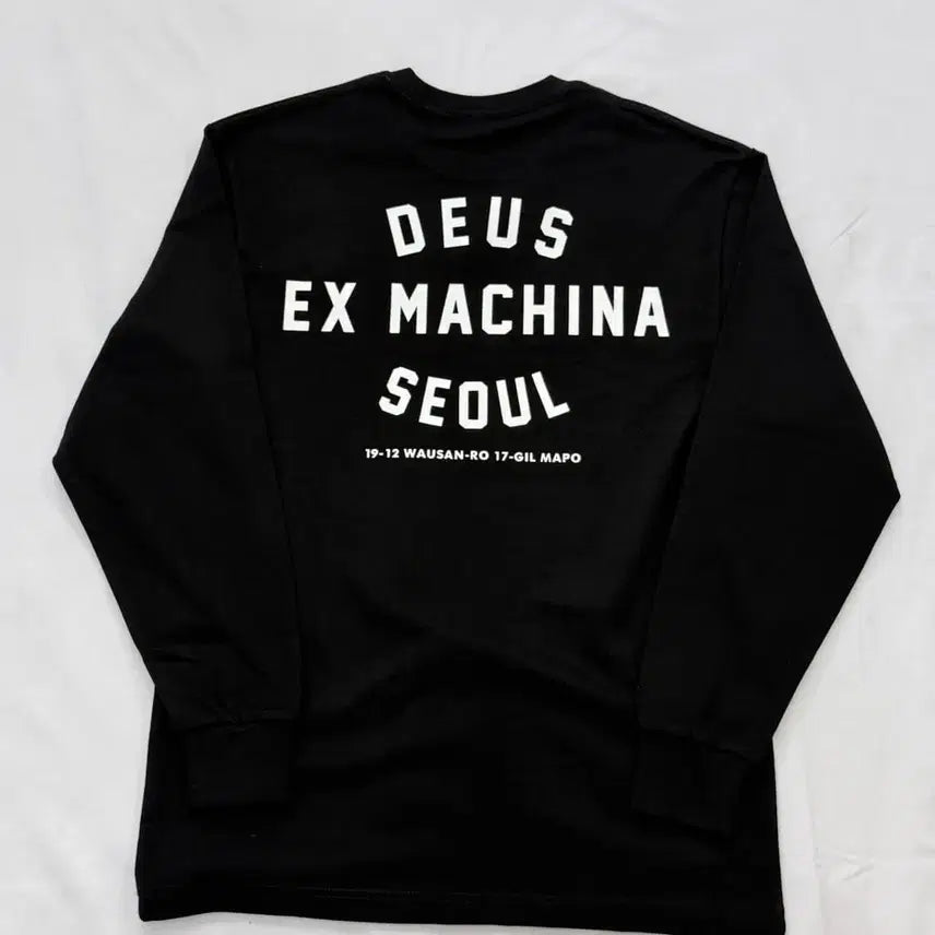 [BUNJANG] Deus Seoul College Long Sleeve T-shirt (Black, M) / [새상품]Deus데우스 서울 컬리지 긴팔 롱슬리브 티셔츠 블랙 M
