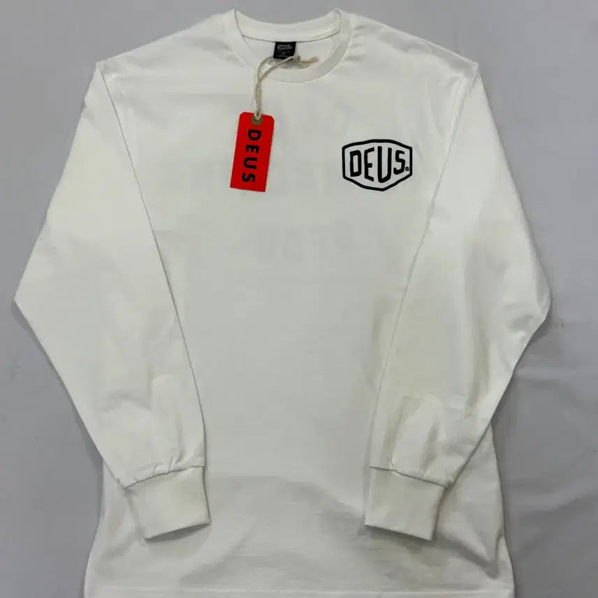 [BUNJANG] Deus Seoul College Long Sleeve White T-shirt / [새상품]Deus데우스 서울 컬리지 긴팔 롱슬리브 화이트 M