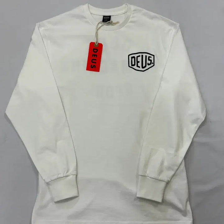 [BUNJANG] Deus Seoul College Long Sleeve White T-shirt / [새상품]Deus데우스 서울 컬리지 긴팔 롱슬리브 화이트 M