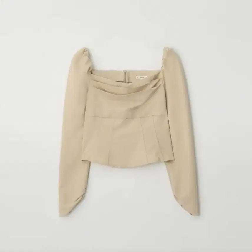 [BUNJANG] Zenio Clean Square Blouse Beige M / 제니오 클린스퀘어 블라우스 베이지m