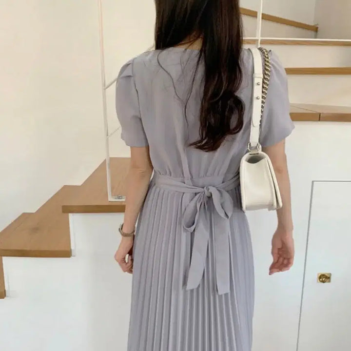 [BUNJANG] Merriaround Linda Pleated Dress / 메리어라운드 린다 플리츠 원피스 하객룩