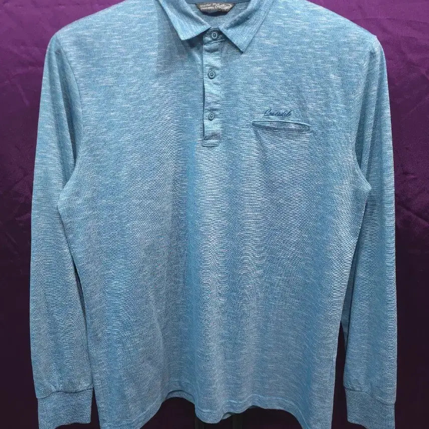 [BUNJANG] Crocodile Space Dye Collar Long Sleeve T-shirt (Size 105) / 크로커다일 스페이스다이 카라 긴팔티 105